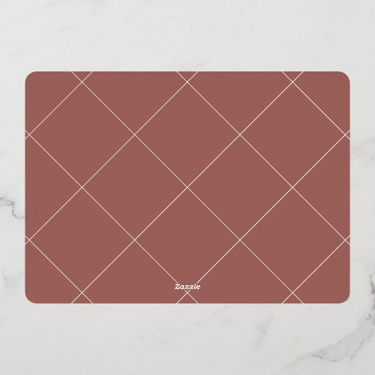 Grieks kerstfeest modern fotocollage roos folie feestdagenkaart (Achterkant)