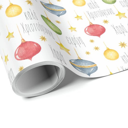 Grieks kerstpapier cadeaupapier (Rol Hoek)