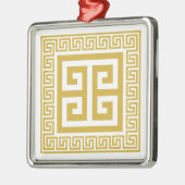 Grieks Key Pattern Golden Design Metal Ornament (Links)