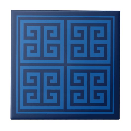 Grieks Key Pattern Ontwerp Keramische Tegel Tegeltje (Voorkant)