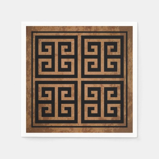 Grieks Key Pattern Ontwerp Servet (Voorkant)