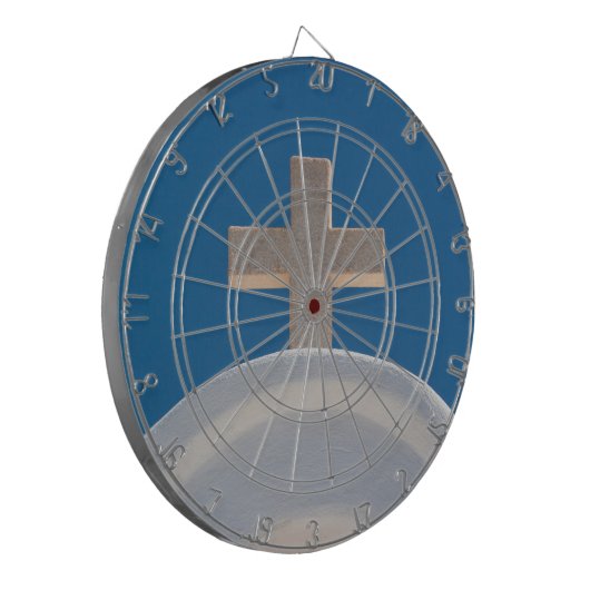 Grieks kruis dartbord (Voorkant Links)