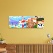 Grieks Kustcanvas Canvas Afdruk (Insitu (Woonkamer))