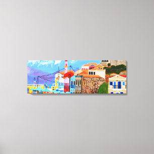 Grieks Kustcanvas Canvas Afdruk