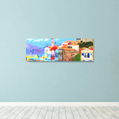 Grieks Kustcanvas Canvas Afdruk (Insitu (Houten vloer))