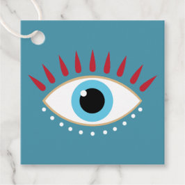 Grieks Kwaad Oog Rode Wimpers Bedankjes Labels