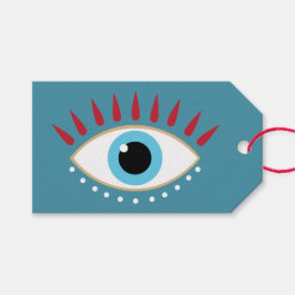 Grieks Kwaad Oog Rode Wimpers Cadeaulabel