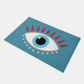 Grieks Kwaad Oog Rode Wimpers Deurmat (Schuin)