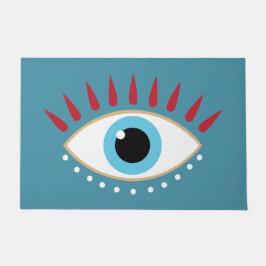 Grieks Kwaad Oog Rode Wimpers Deurmat