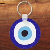 Grieks Kwaad Oog Verdrietig Ontwerp Sleutelhanger (Voorkant)