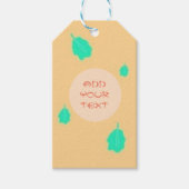 Grieks label floral turquoise gift cadeaulabel (Voorkant)