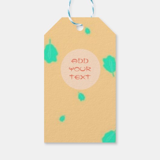 Grieks label floral turquoise gift cadeaulabel (Achterkant)