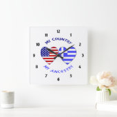 Grieks land van de hartvlag vierkante klok (Huis)