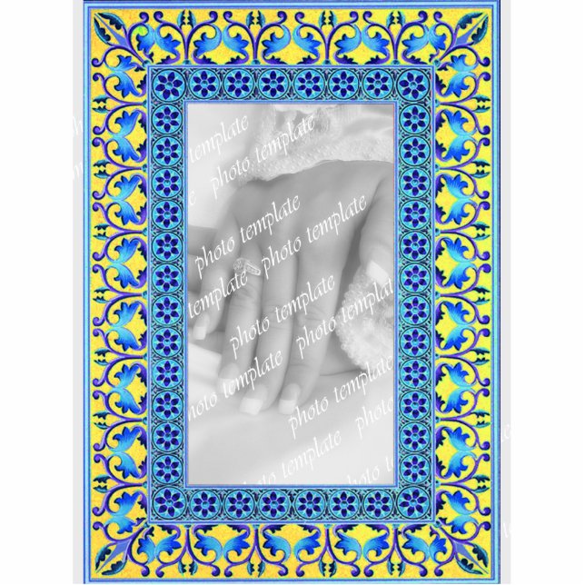 Grieks Lijst van mozaïekfoto Staand Fotobeeldje (Voorkant)