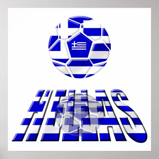 Grieks Logo Voetbal Gifts Poster (Voorkant)