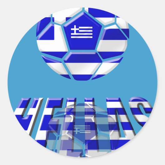 Grieks Logo Voetbal Gifts Ronde Sticker (Voorkant)