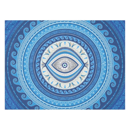 Grieks Mati Mataki - Griekse versiering van de oge Tafelkleed (Voorkant (Horizontaal))