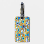 Grieks Mati Mataki - Matiasma Boze oog patroon Bagagelabel (Achterkant verticaal)