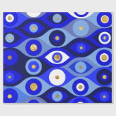 Grieks Mati Mataki - Matiasma Evil Eye blue Cadeaupapier (Vlak)