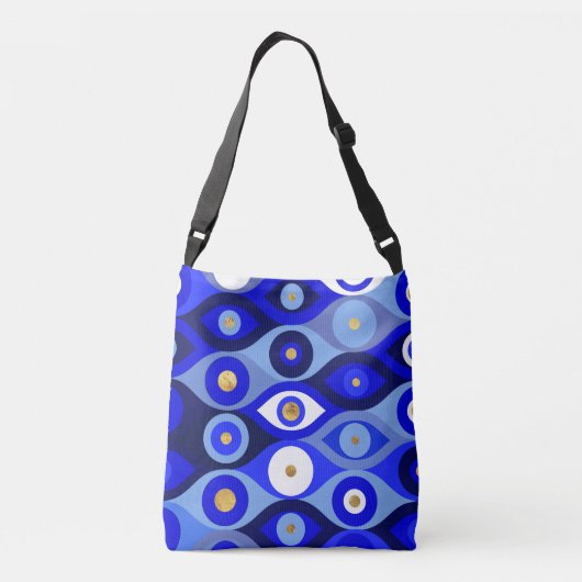 Grieks Mati Mataki - Matiasma Evil Eye blue Crossbody Tas (Achterkant)