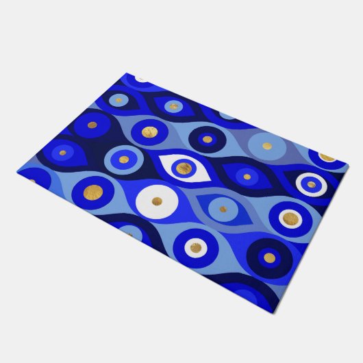 Grieks Mati Mataki - Matiasma Evil Eye blue Deurmat (Schuin)