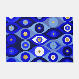 Grieks Mati Mataki - Matiasma Evil Eye blue Deurmat