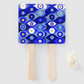 Grieks Mati Mataki - Matiasma Evil Eye blue Handwaaier (Voorkant en achterkant)