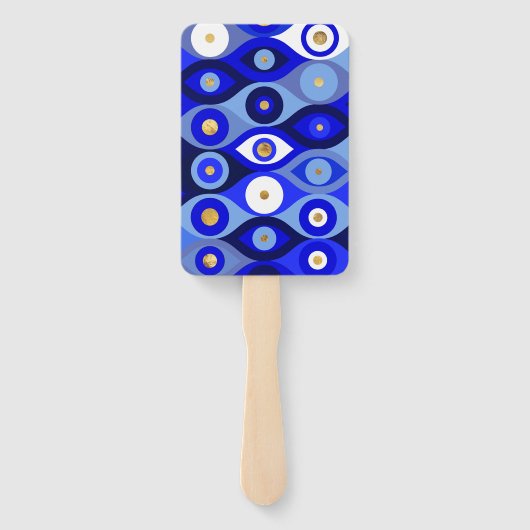 Grieks Mati Mataki - Matiasma Evil Eye blue Handwaaier (Achterkant)