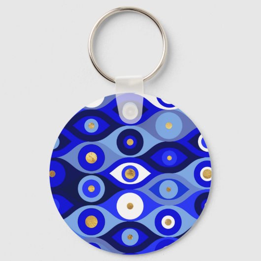 Grieks Mati Mataki - Matiasma Evil Eye blue Sleutelhanger (Voorkant)