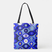 Grieks Mati Mataki - Matiasma Evil Eye blue Tote Bag (Achterkant)