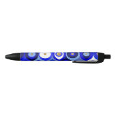 Grieks Mati Mataki - Matiasma Evil Eye blue Zwarte Inkt Pen (Bodem)
