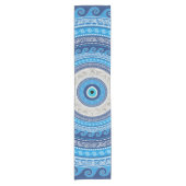 Grieks Mati Mataki - Matiasma Evil Eye ornamed #2 Korte Tafelloper (Voorkant)