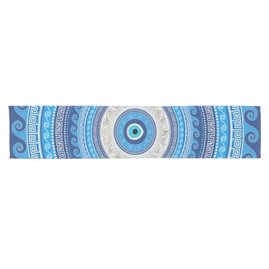 Grieks Mati Mataki - Matiasma Evil Eye ornamed #2 Korte Tafelloper (Horizontaal)