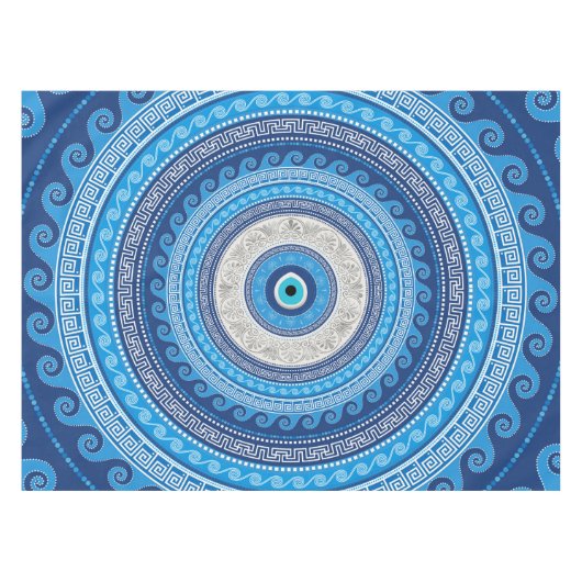 Grieks Mati Mataki - Matiasma Evil Eye ornamed #2 Tafelkleed (Voorkant (Horizontaal))