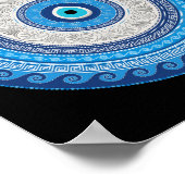 Grieks Mati Mataki - Matiasma Evil Eye ornament Poster (Hoek)