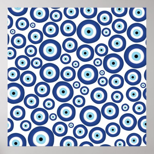 Grieks Mati Mataki - Matiasma Evil Eye Pattern #1 Poster (Voorkant)