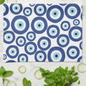 Grieks Mati Mataki - Matiasma Evil Eye Pattern #1 Theedoek (Gevouwen)