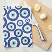 Grieks Mati Mataki - Matiasma Evil Eye Pattern #1 Theedoek (Quarter Fold)