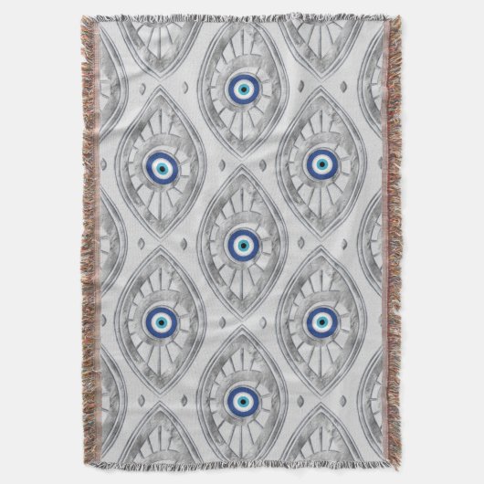 Grieks Mati Mataki - Matiasma Evil Eye Pattern #3 Deken (Voorkant Verticaal)