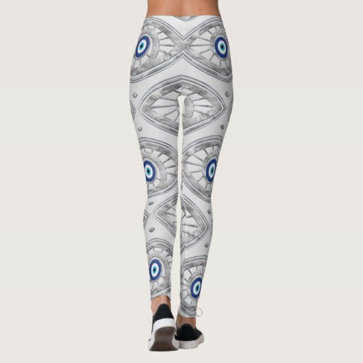 Grieks Mati Mataki - Matiasma Evil Eye Pattern #3 Leggings (Achterkant)