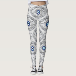 Grieks Mati Mataki - Matiasma Evil Eye Pattern #3 Leggings