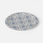 Grieks Mati Mataki - Matiasma Evil Eye Pattern #3 Papieren Bordje (Gekanteld)