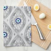 Grieks Mati Mataki - Matiasma Evil Eye Pattern #3 Theedoek (Quarter Fold)