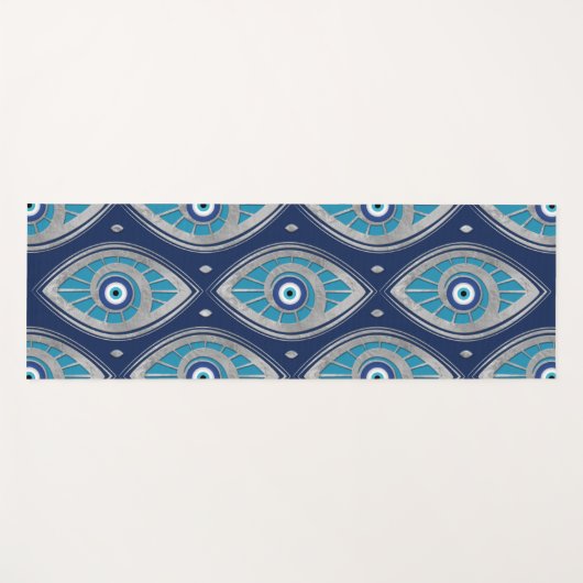 Grieks Mati Mataki - Matiasma Evil Eye Pattern #4 Yogamat (Voorkant (horizontaal))