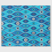 Grieks Mati Mataki - Matiasma Evil Eye Pattern Cadeaupapier (Vlak)