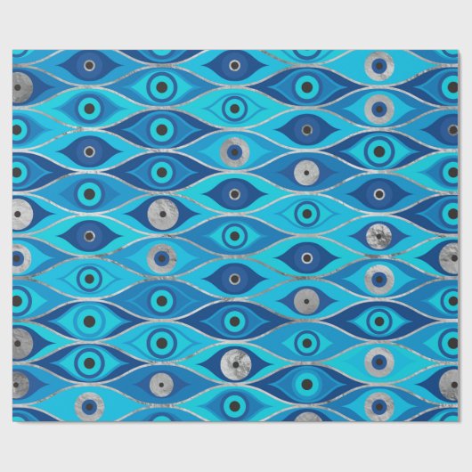 Grieks Mati Mataki - Matiasma Evil Eye Pattern Cadeaupapier (Vlak)