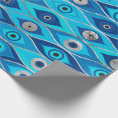 Grieks Mati Mataki - Matiasma Evil Eye Pattern Cadeaupapier (Hoek)