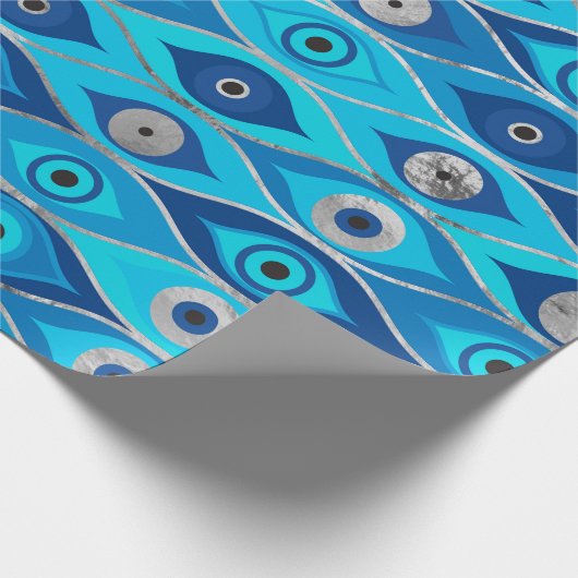 Grieks Mati Mataki - Matiasma Evil Eye Pattern Cadeaupapier (Hoek)