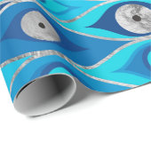 Grieks Mati Mataki - Matiasma Evil Eye Pattern Cadeaupapier (Rol Hoek)