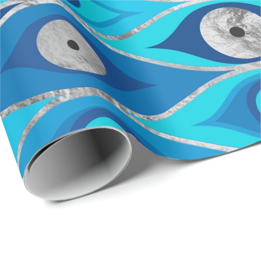 Grieks Mati Mataki - Matiasma Evil Eye Pattern Cadeaupapier (Rol Hoek)